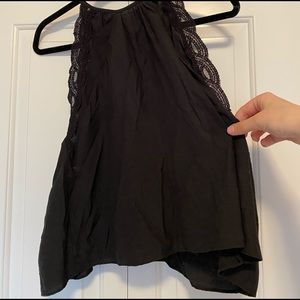 Kendall and Kylie Black Halter Lace Top